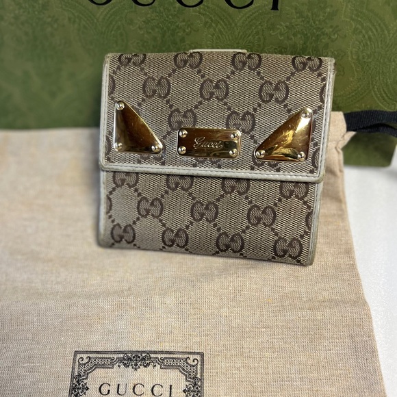 Gucci Handbags - Gucci Wallets Guccissima Brown and Gold Wallet with Iconic GG Monogram Monster